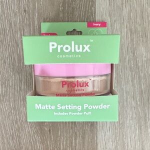 Prolux Matte Setting Powder - Ivory, Pink Puff